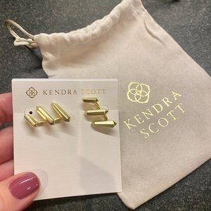 KENDRA SCOTT NWT billie ear climber earrings Gold Metal
